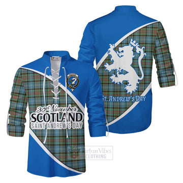 Brisbane Family Crest Tartan Ghillie Kilt Shirt Celebrate Saint Andrew's Day in Style