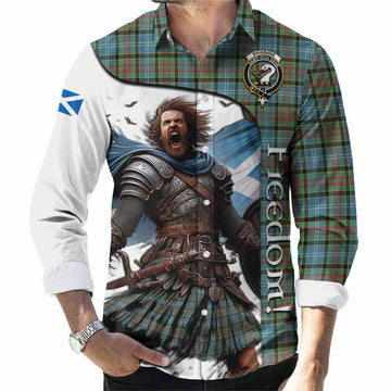 Brisbane Crest Tartan Long Sleeve Button Shirt Inspired by the Freedom of Scottish Warrior