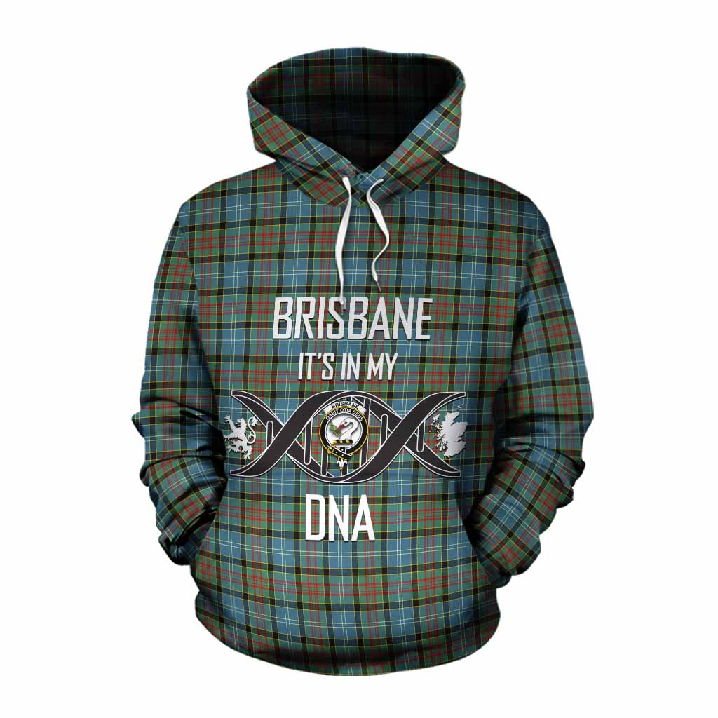 Tartan Vibes Clothing Brisbane Tartan Cotton Hoodie with Family Crest DNA In Me Style