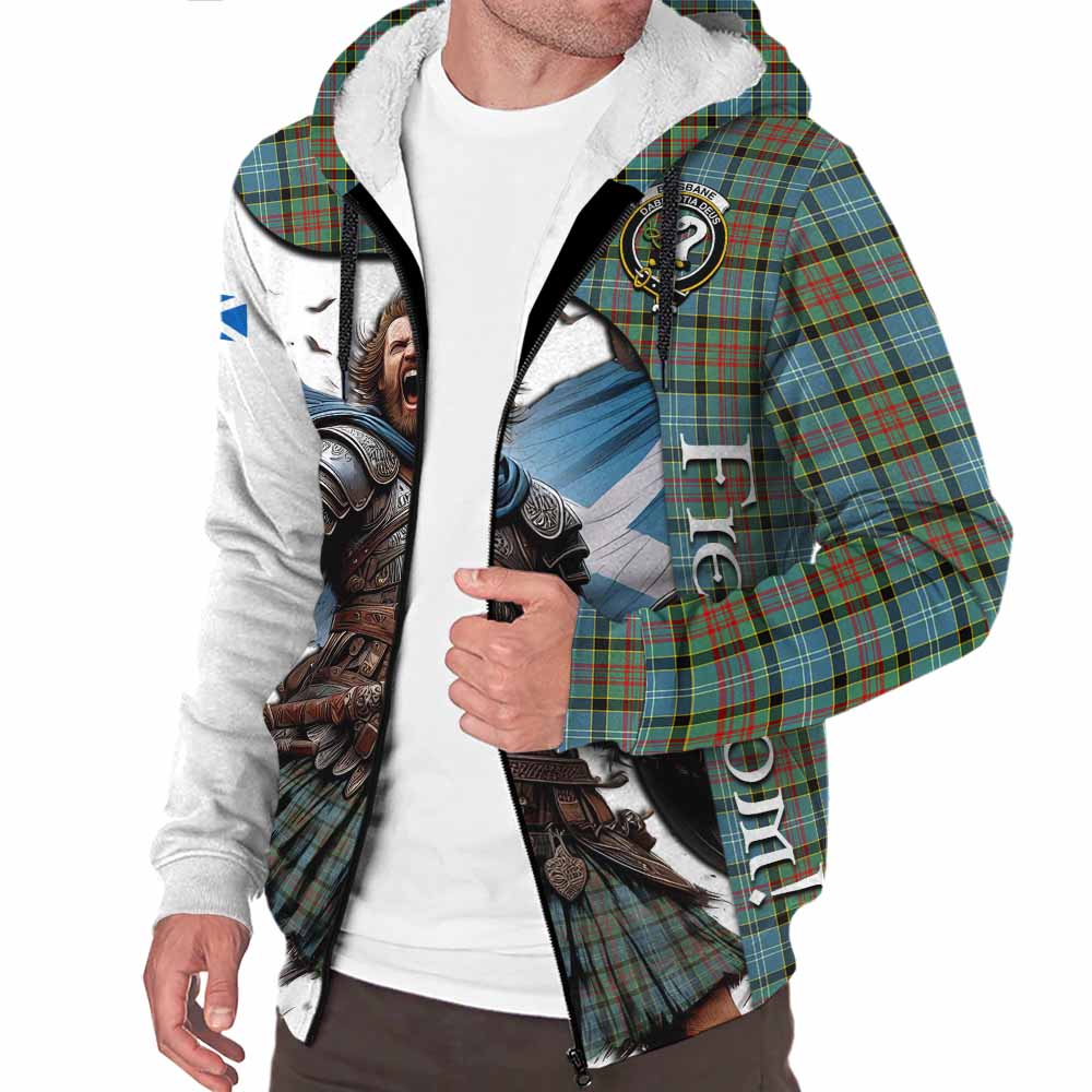 Tartan Vibes Clothing Brisbane Crest Tartan Sherpa Hoodie Inspired by the Freedom of Scottish Warrior