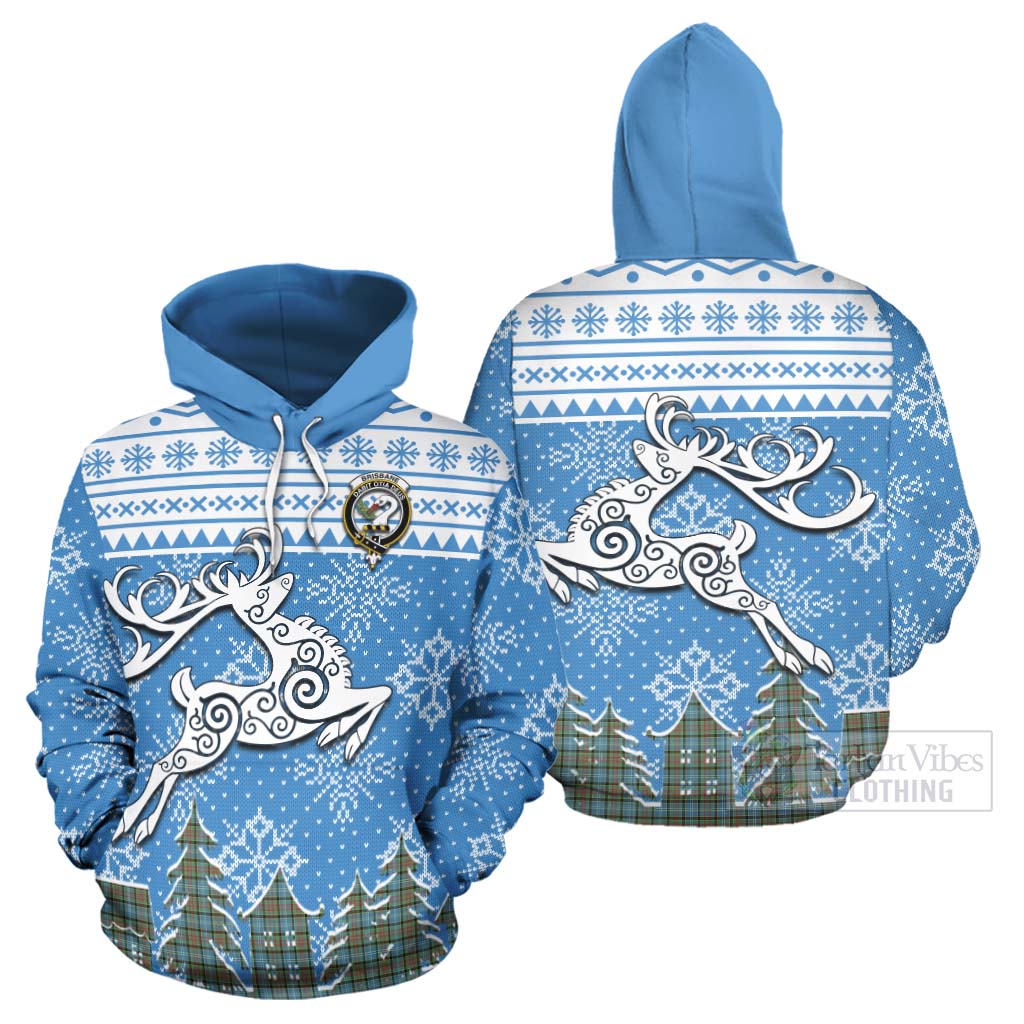 Tartan Vibes Clothing Brisbane Clan Christmas Hoodie Celtic Reindeer Style