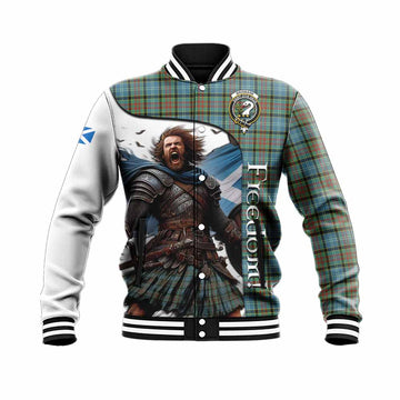 Brisbane Crest Tartan Baseball Jacket Inspired by the Freedom of Scottish Warrior