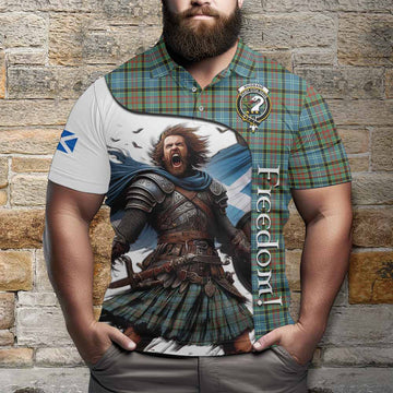 Brisbane Crest Tartan Polo Shirt Inspired by the Freedom of Scottish Warrior