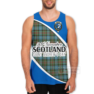 Brisbane Family Crest Tartan Men's Tank Top Celebrate Saint Andrew's Day in Style