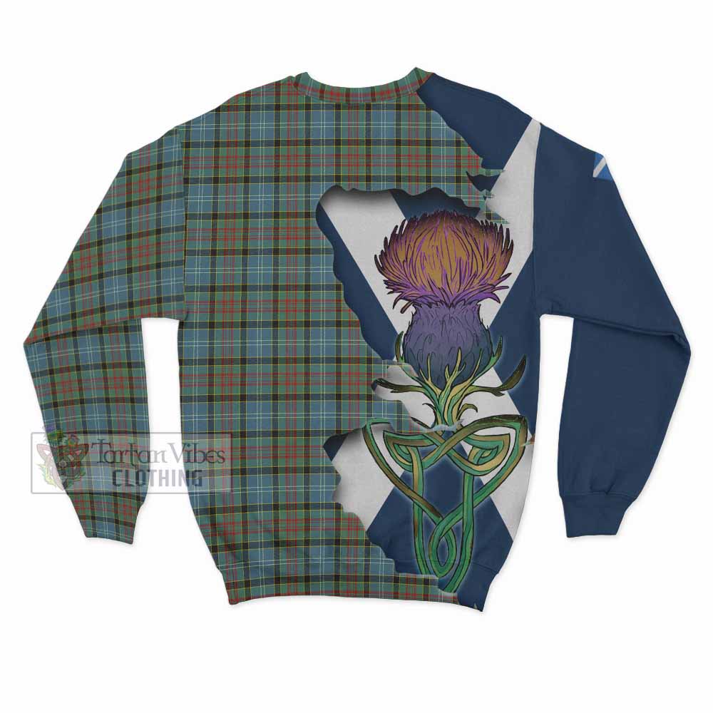 Brisbane Tartan Family Crest Sweatshirt Scottish Thistle Celtic Inspired - Tartan Vibes Clothing