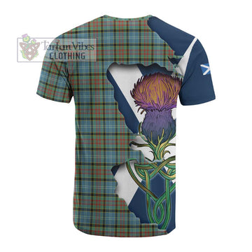 Brisbane Tartan Family Crest Cotton T-shirt Scottish Thistle Celtic Inspired - Tartan Vibes Clothing