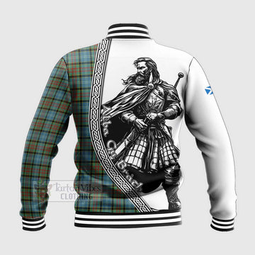 Brisbane Tartan Clan Crest Baseball Jacket with Highlander Warrior Celtic Style