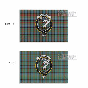 Brisbane Tartan House Flag with Family Crest