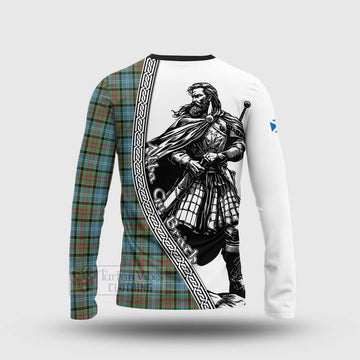 Brisbane Tartan Clan Crest Long Sleeve T-Shirt with Highlander Warrior Celtic Style