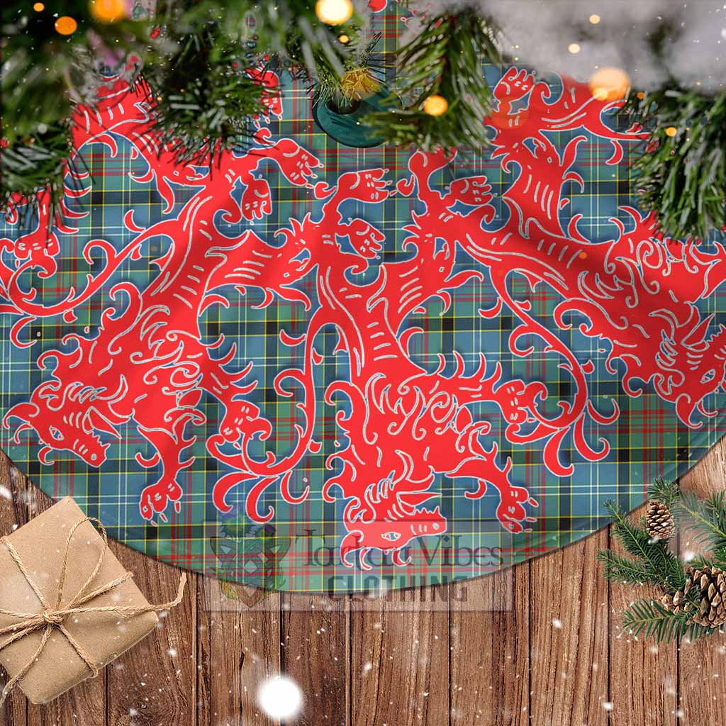 Tartan Vibes Clothing Brisbane Tartan Christmas Tree Skirt Lion Rampant Style