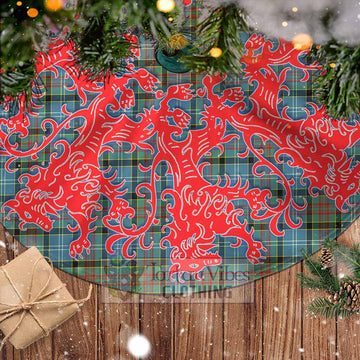 Brisbane Tartan Christmas Tree Skirt Lion Rampant Style