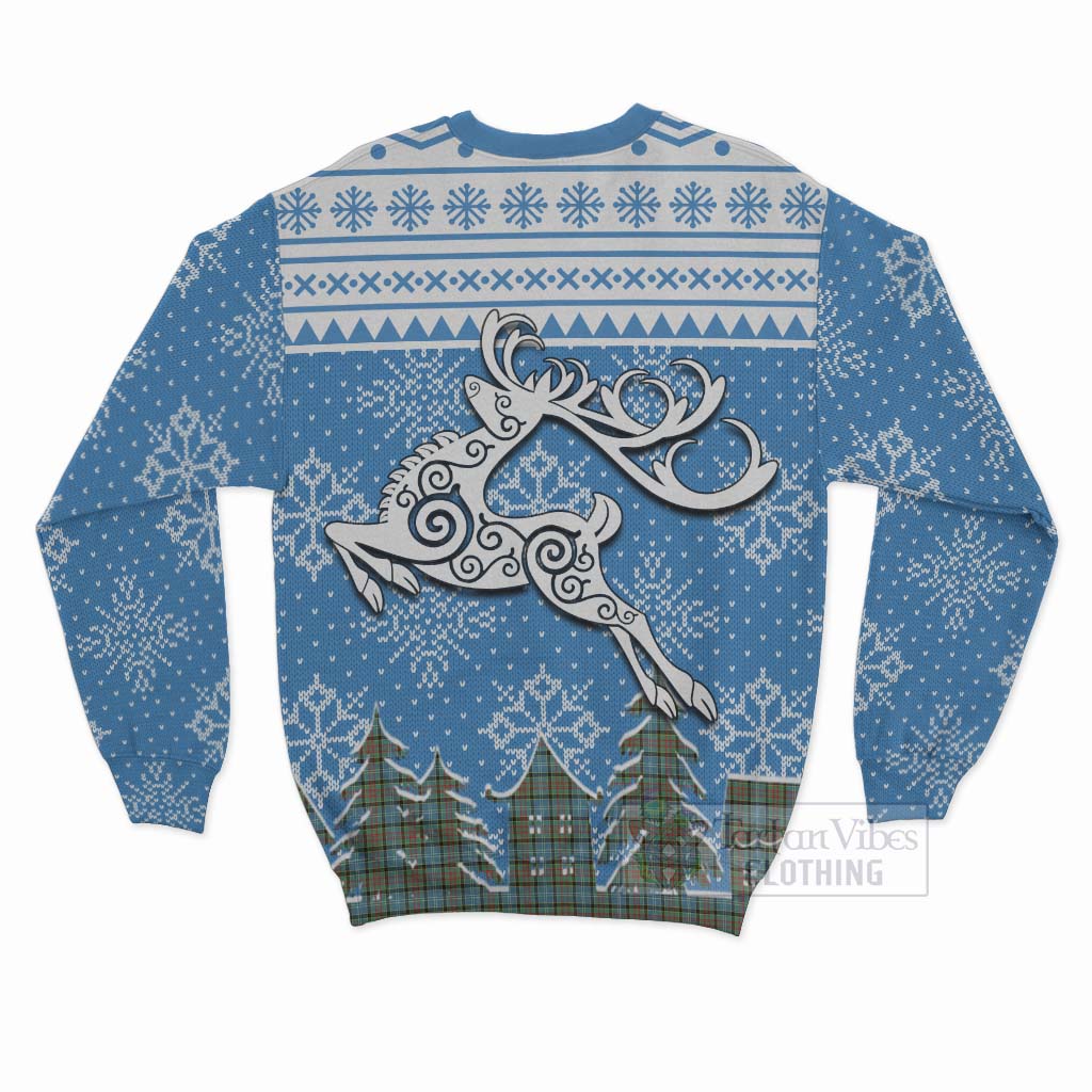 Tartan Vibes Clothing Brisbane Clan Christmas Sweatshirt Celtic Reindeer Style