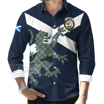 Brisbane Tartan Lion Rampant Long Sleeve Button Shirt Proudly Display Your Heritage with Alba Gu Brath and Clan Name