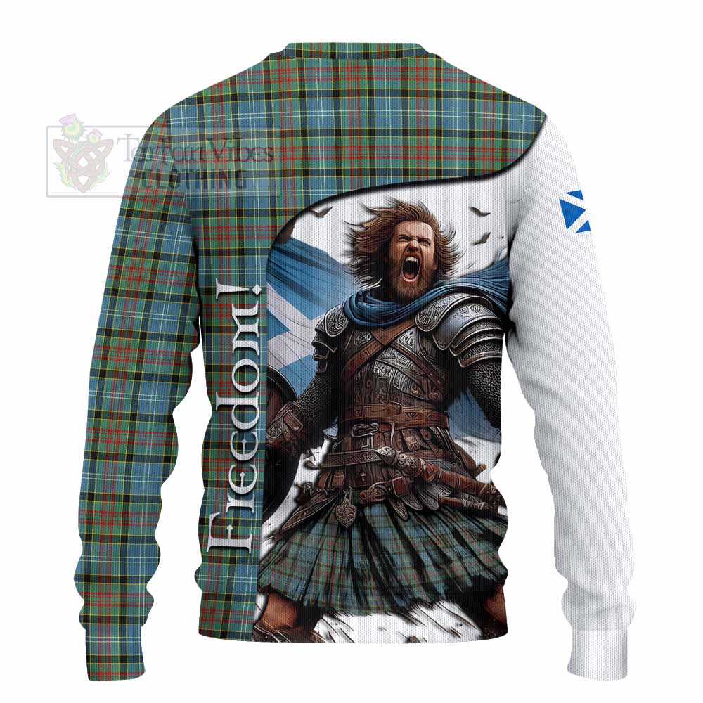 Tartan Vibes Clothing Brisbane Crest Tartan Knitted Sweater Inspired by the Freedom of Scottish Warrior