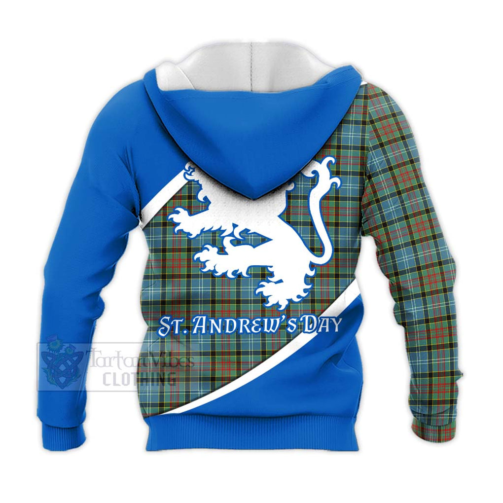 Tartan Vibes Clothing Brisbane Family Crest Tartan Knitted Hoodie Celebrate Saint Andrew's Day in Style