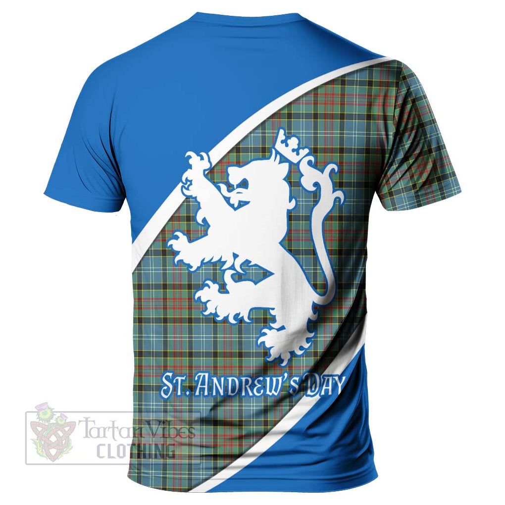 Tartan Vibes Clothing Brisbane Family Crest Tartan T-Shirt Celebrate Saint Andrew's Day in Style