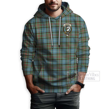 Brisbane Tartan Hoodie with Family Crest Celtic Skull Style