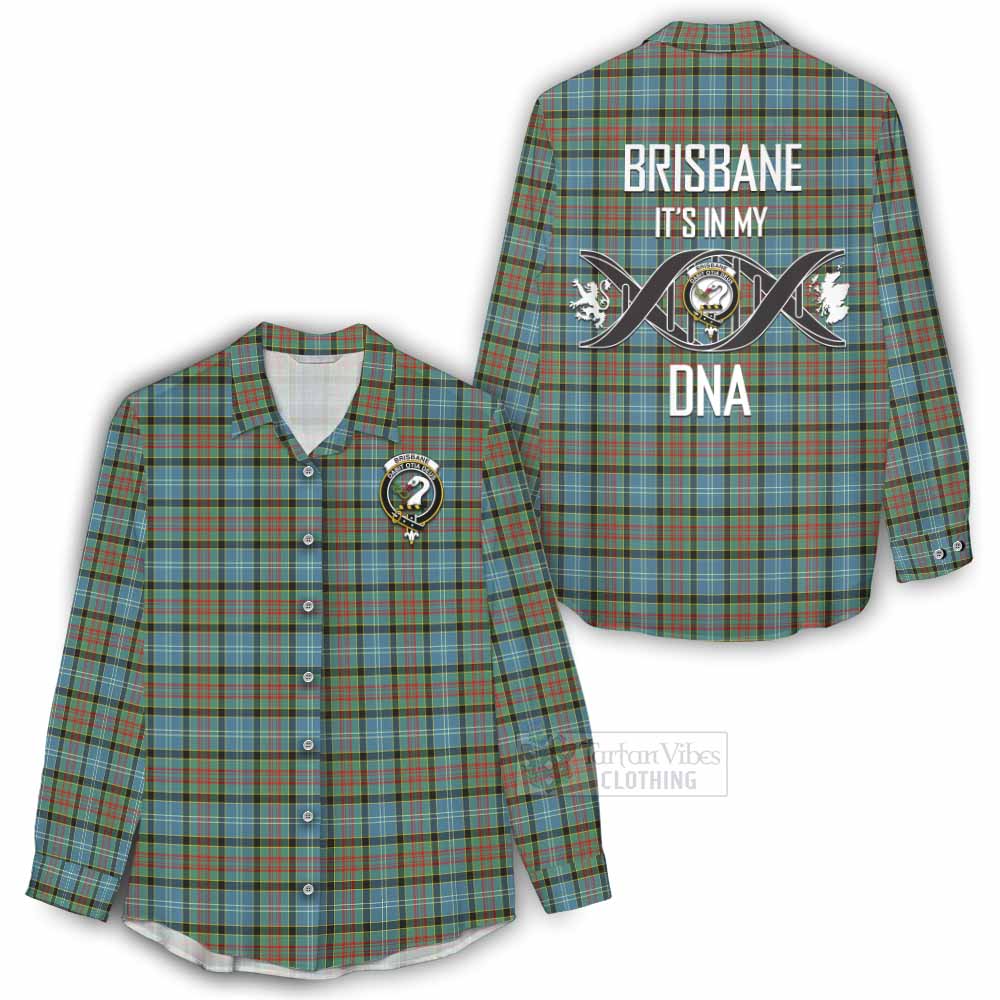 Tartan Vibes Clothing Brisbane Tartan Women's Casual Shirt with Family Crest DNA In Me Style