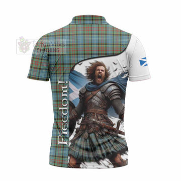 Brisbane Crest Tartan Zipper Polo Shirt Inspired by the Freedom of Scottish Warrior