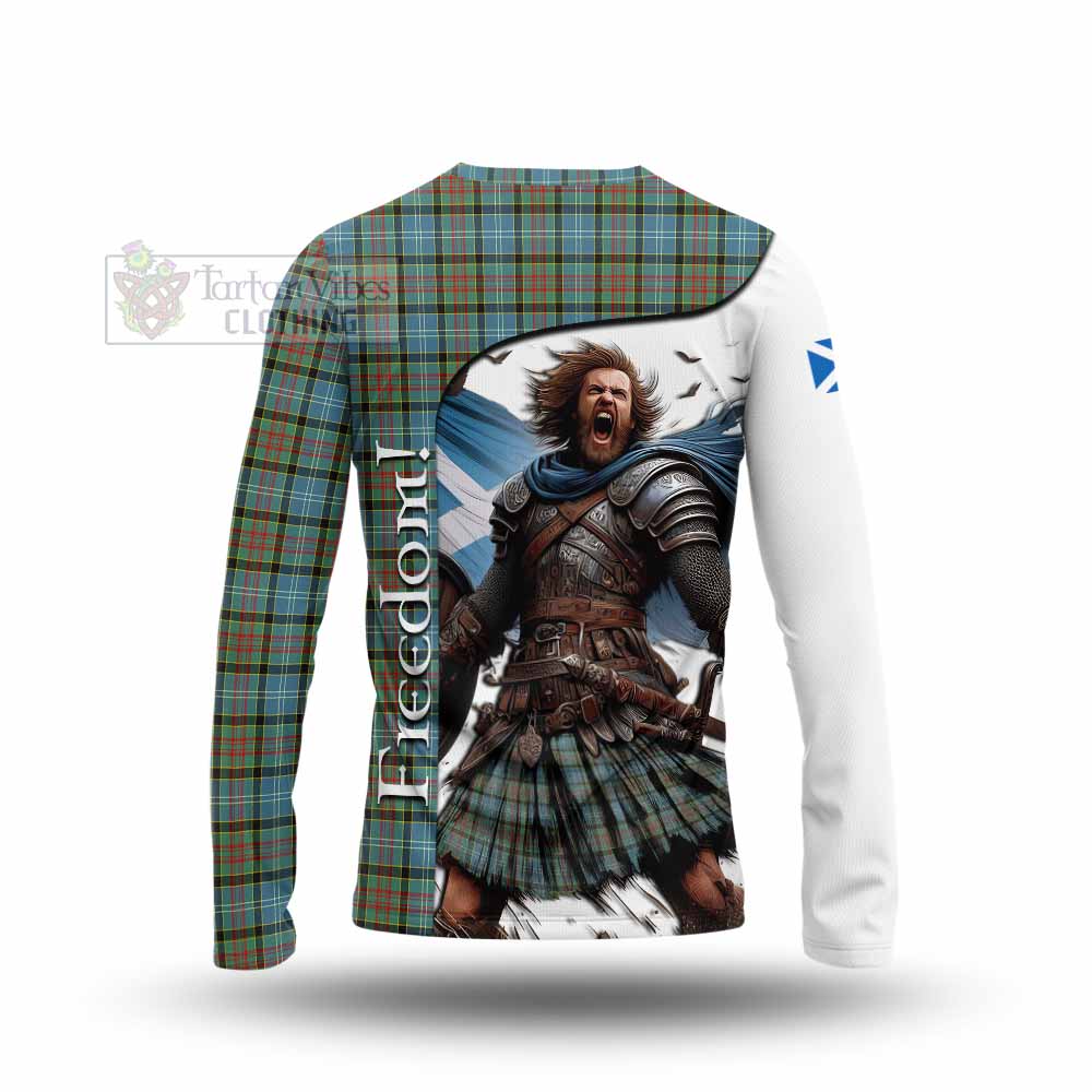 Tartan Vibes Clothing Brisbane Crest Tartan Long Sleeve T-Shirt Inspired by the Freedom of Scottish Warrior