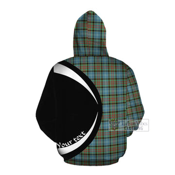 Brisbane Tartan Cotton Hoodie with Family Crest Circle Style