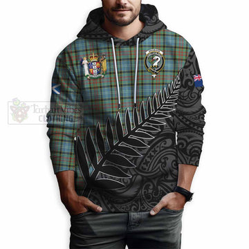 Brisbane Crest Tartan Hoodie with New Zealand Silver Fern Half Style