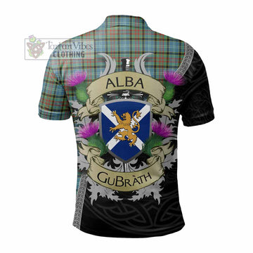 Brisbane Tartan Family Crest Polo Shirt Lion Rampant Royal Thistle Shield Celtic Inspired - Tartan Vibes Clothing