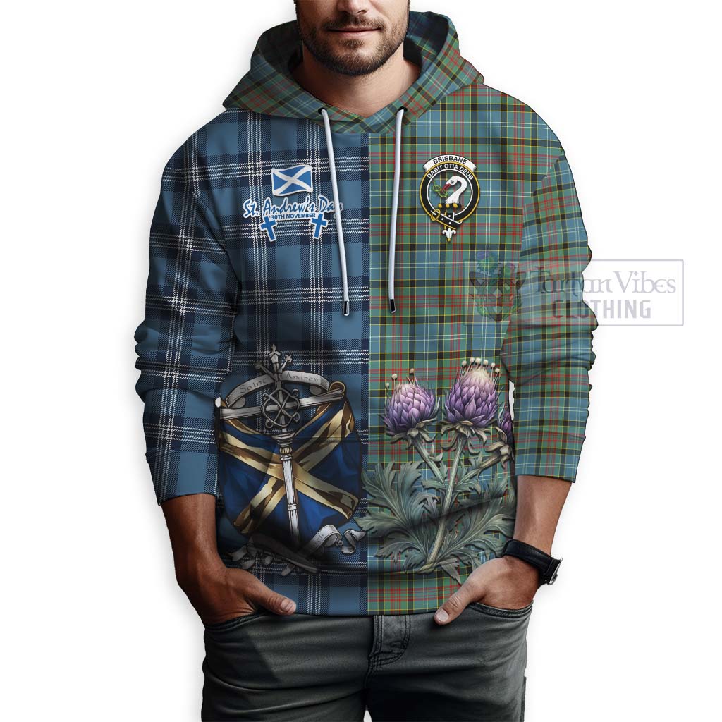 Tartan Vibes Clothing Brisbane Tartan Hoodie Happy St. Andrew's Day Half Tartan Style