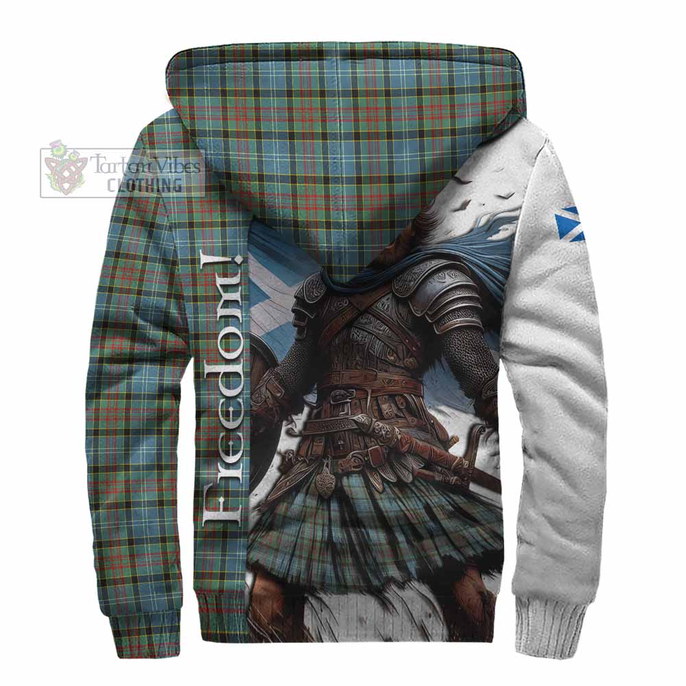 Tartan Vibes Clothing Brisbane Crest Tartan Sherpa Hoodie Inspired by the Freedom of Scottish Warrior