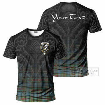 Brisbane Tartan T-Shirt with Family Crest Celtic Thistle Vibes