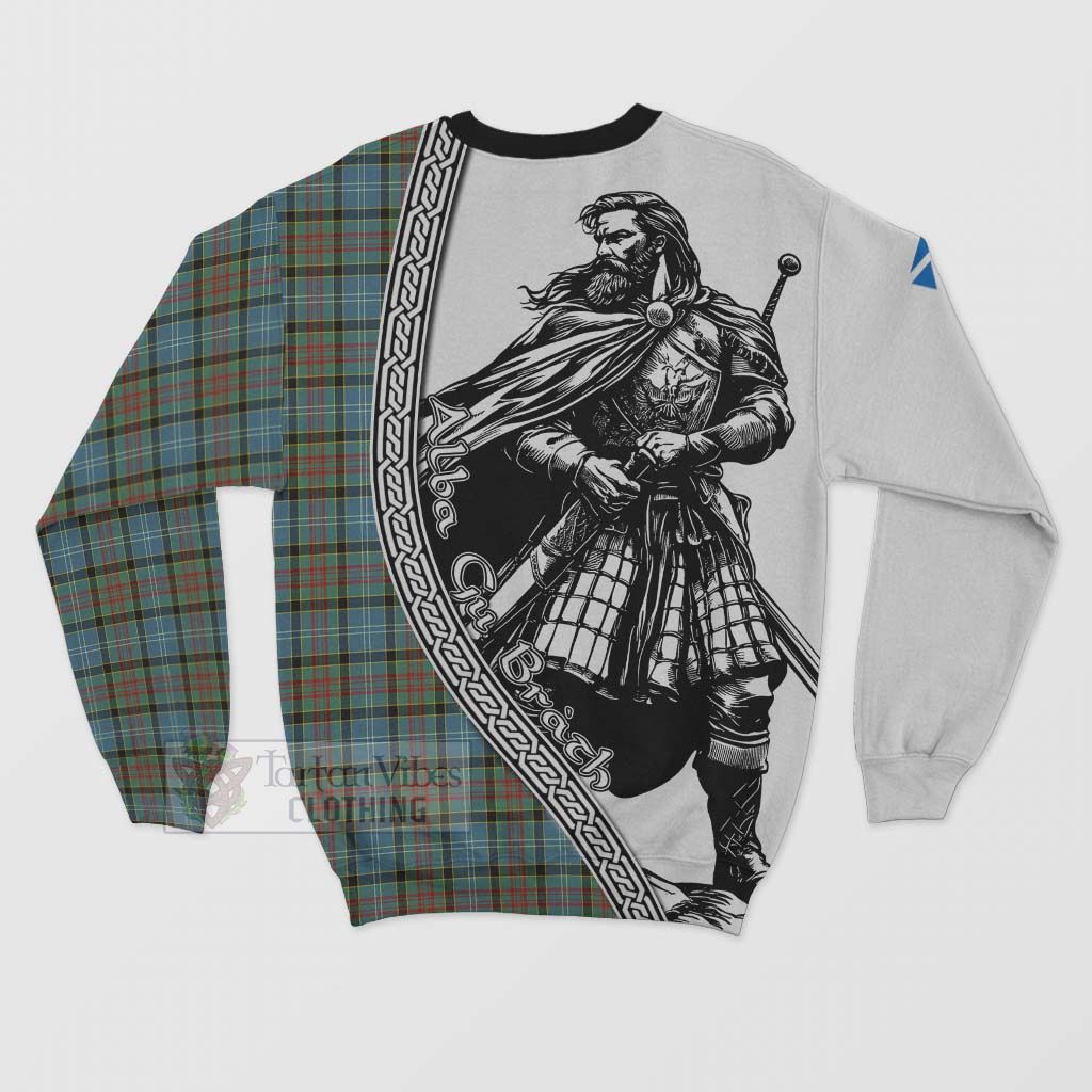 Tartan Vibes Clothing Brisbane Tartan Clan Crest Sweatshirt with Highlander Warrior Celtic Style