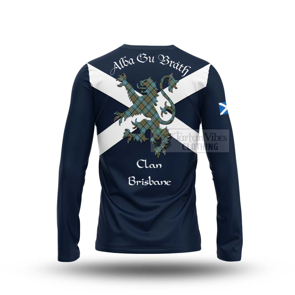 Tartan Vibes Clothing Brisbane Tartan Lion Rampant Long Sleeve T-Shirt – Proudly Display Your Heritage with Alba Gu Brath and Clan Name