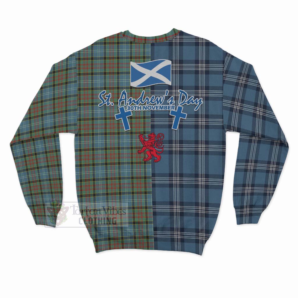 Tartan Vibes Clothing Brisbane Tartan Sweatshirt Happy St. Andrew's Day Half Tartan Style