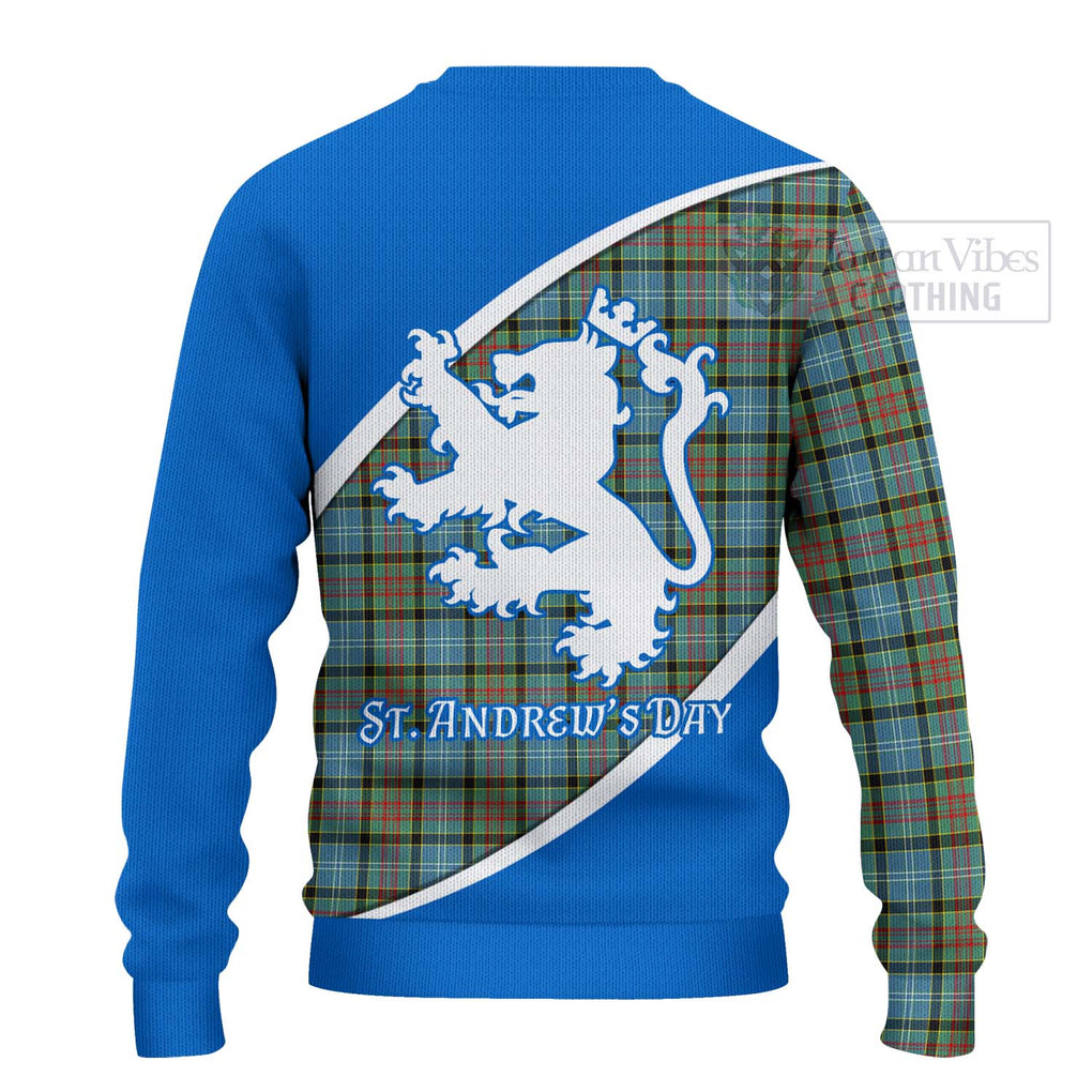 Tartan Vibes Clothing Brisbane Family Crest Tartan Knitted Sweater Celebrate Saint Andrew's Day in Style