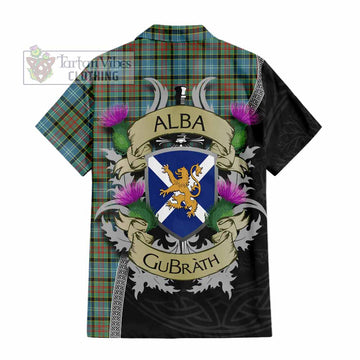 Brisbane Tartan Family Crest Hawaiian Shirt Lion Rampant Royal Thistle Shield Celtic Inspired - Tartan Vibes Clothing