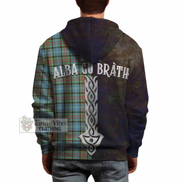 Brisbane Tartan Family Crest Hoodie Alba Gu Brath Be Brave Lion Ancient Style - Tartan Vibes Clothing