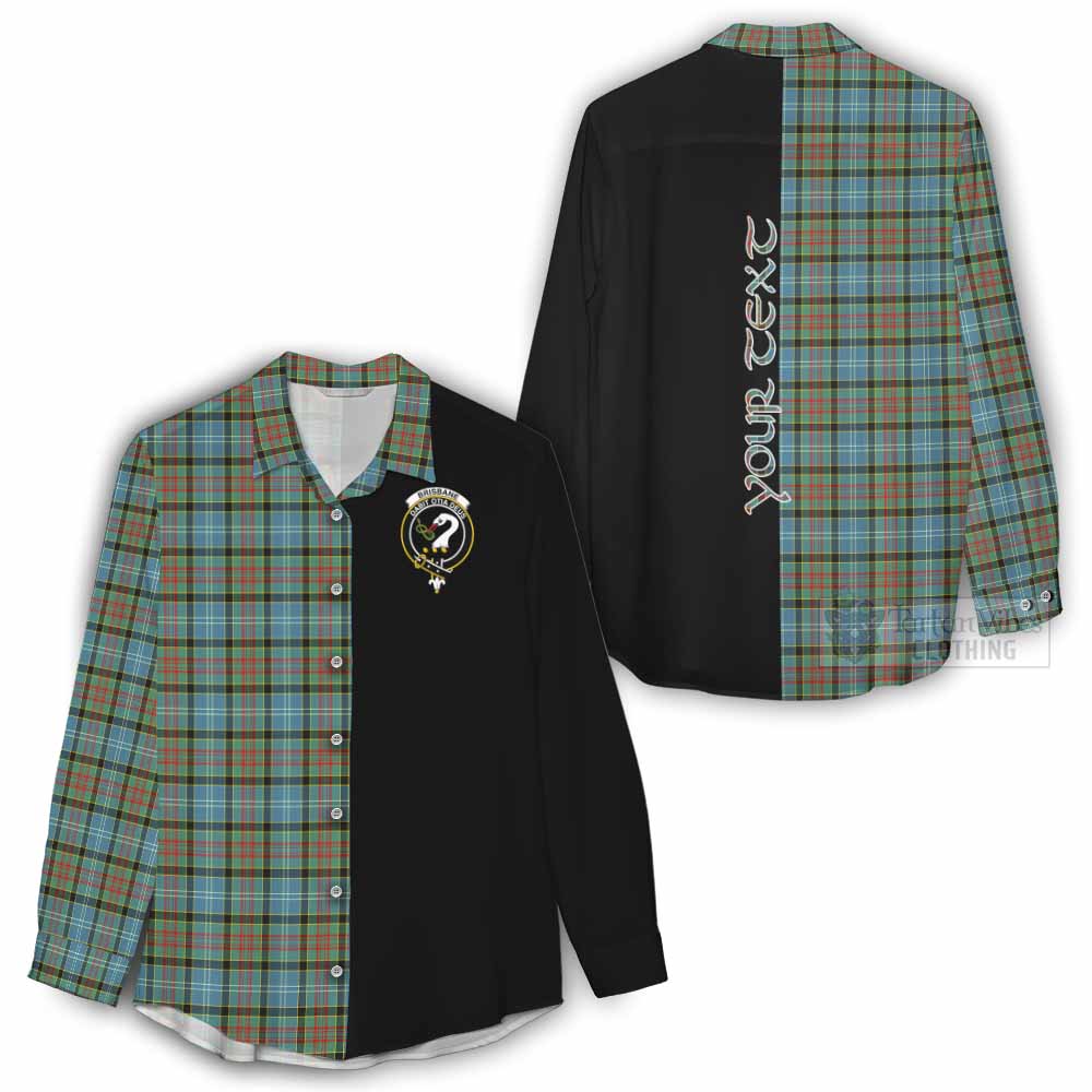 Tartan Vibes Clothing Brisbane Tartan Women's Casual Shirt with Family Crest and Half Of Me Style