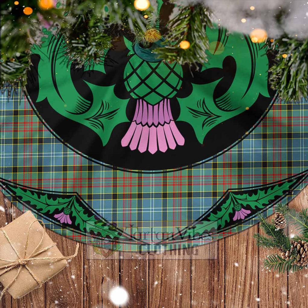 Tartan Vibes Clothing Brisbane Tartan Christmas Tree Skirt Scottish Thistle Style