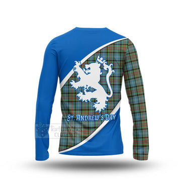 Brisbane Family Crest Tartan Long Sleeve T-Shirt Celebrate Saint Andrew's Day in Style