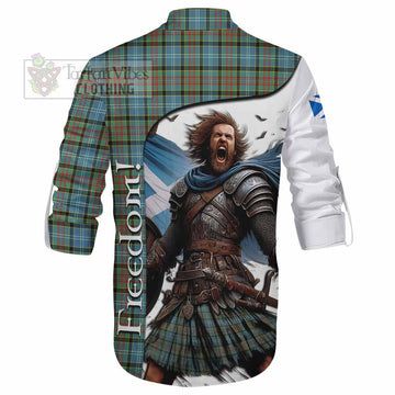 Brisbane Crest Tartan Ghillie Kilt Shirt Inspired by the Freedom of Scottish Warrior