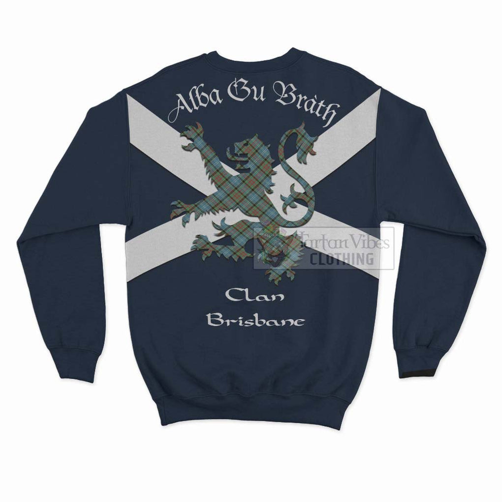 Tartan Vibes Clothing Brisbane Tartan Lion Rampant Sweatshirt – Proudly Display Your Heritage with Alba Gu Brath and Clan Name