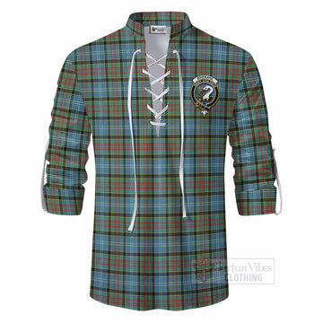 Brisbane Tartan Ghillie Kilt Shirt with Family Crest DNA In Me Style