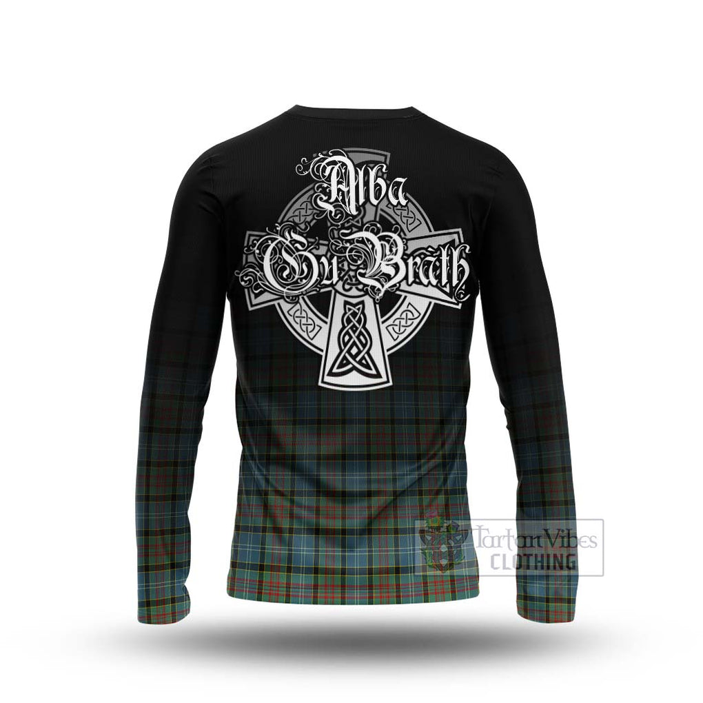 Tartan Vibes Clothing Brisbane Tartan Long Sleeve T-Shirt Featuring Alba Gu Brath Family Crest Celtic Inspired