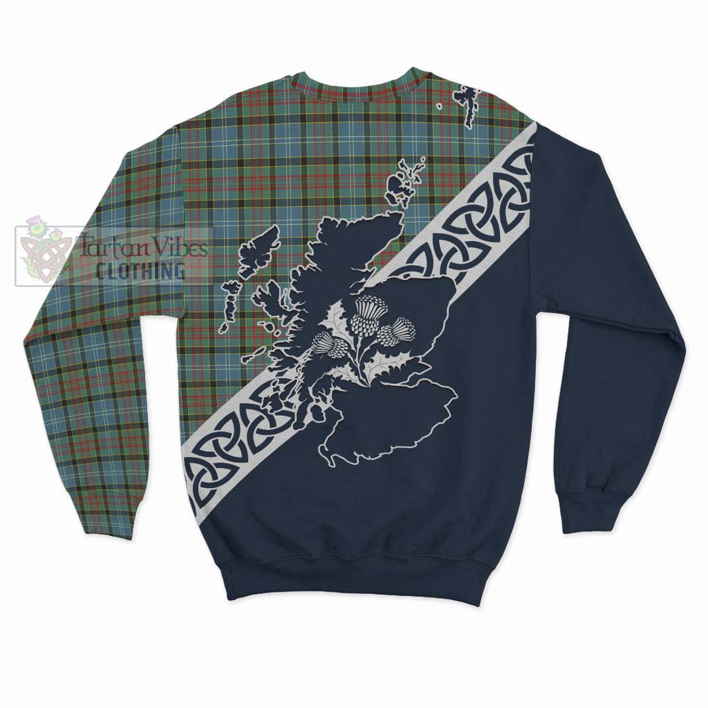 Tartan Vibes Clothing Brisbane Tartan Sweatshirt Featuring Thistle and Scotland Map