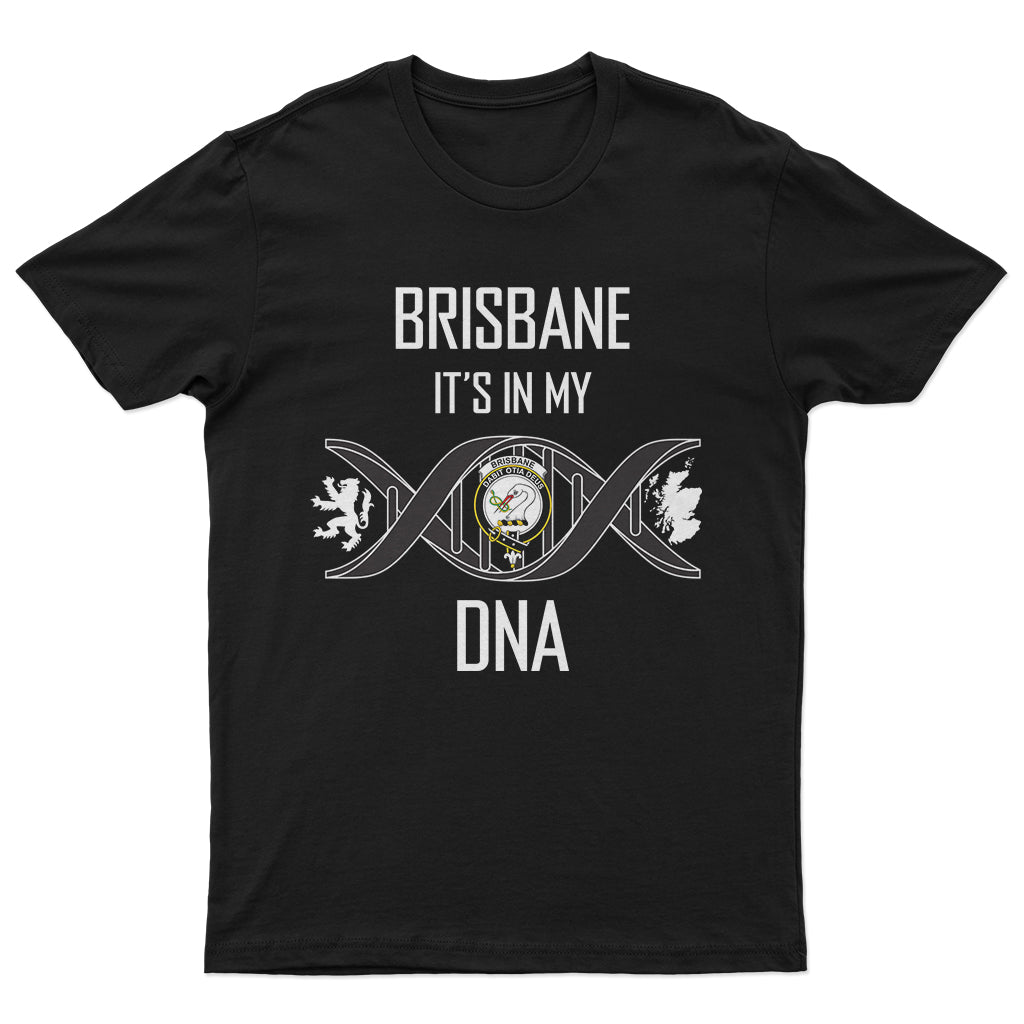 Brisbane Family Crest DNA In Me Mens T Shirt - Tartanvibesclothing