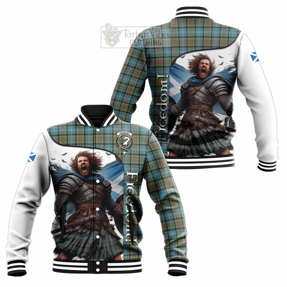 Tartan Vibes Clothing Brisbane Crest Tartan Baseball Jacket Inspired by the Freedom of Scottish Warrior