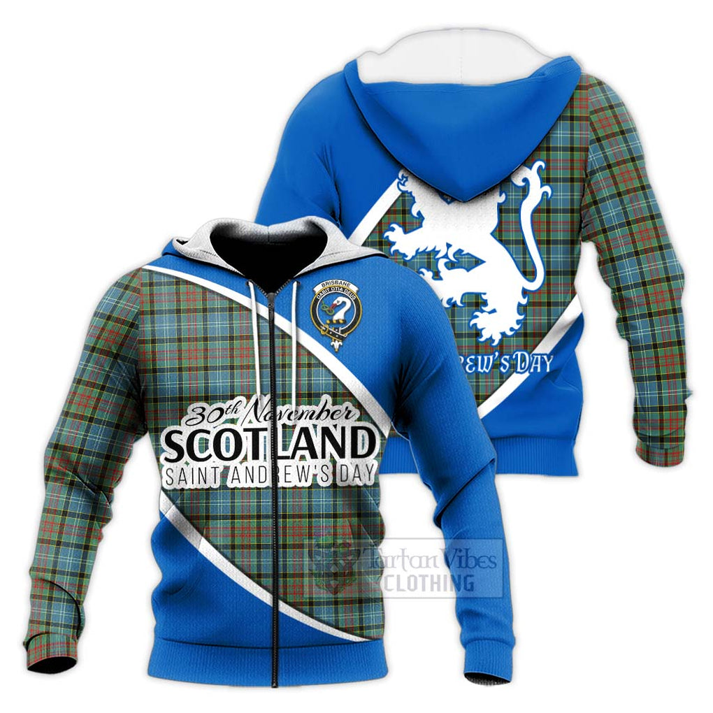 Tartan Vibes Clothing Brisbane Family Crest Tartan Knitted Hoodie Celebrate Saint Andrew's Day in Style