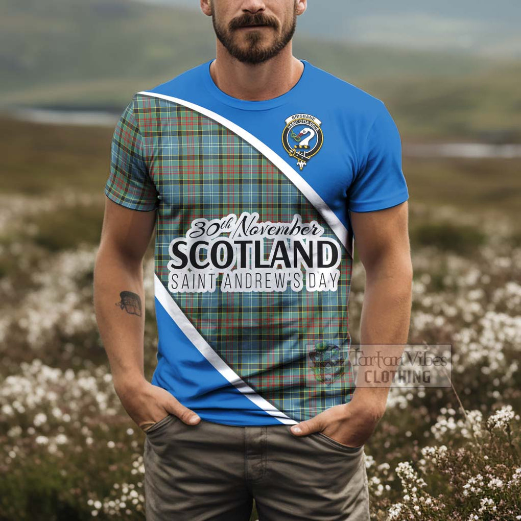 Tartan Vibes Clothing Brisbane Family Crest Tartan T-Shirt Celebrate Saint Andrew's Day in Style