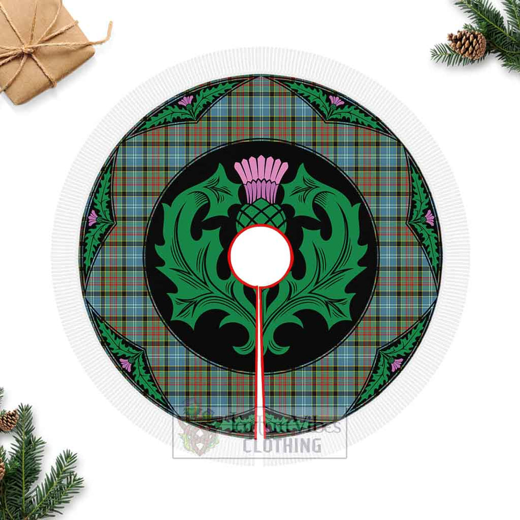 Tartan Vibes Clothing Brisbane Tartan Christmas Tree Skirt Scottish Thistle Style