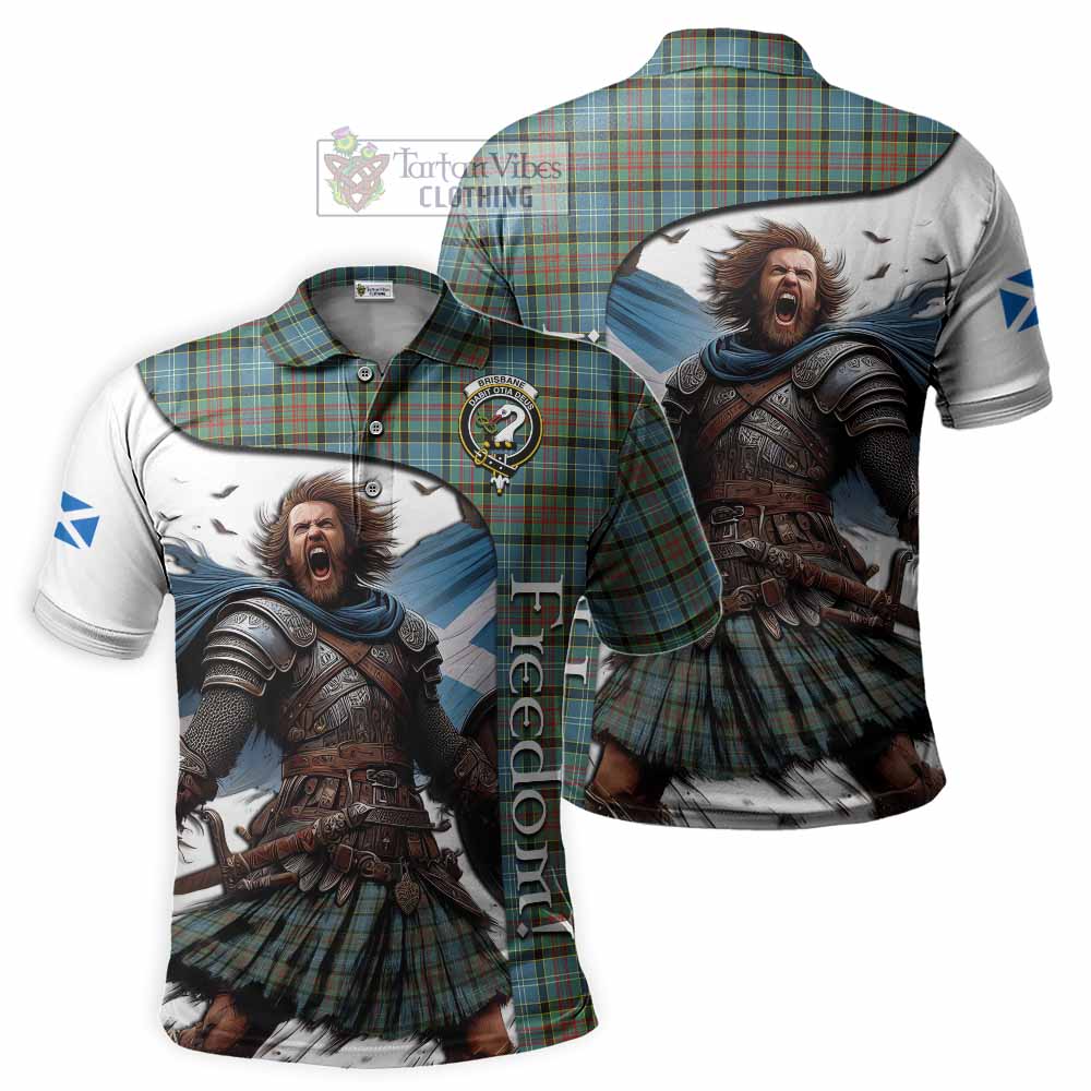 Tartan Vibes Clothing Brisbane Crest Tartan Polo Shirt Inspired by the Freedom of Scottish Warrior